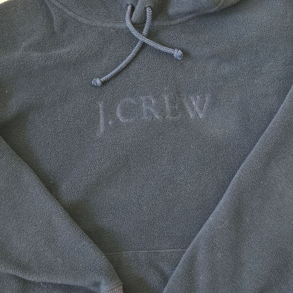 J Crew Loose Fit  Sweatshirt Mens Blue Feece Hooded Pull Over size XL - Picture 12 of 12
